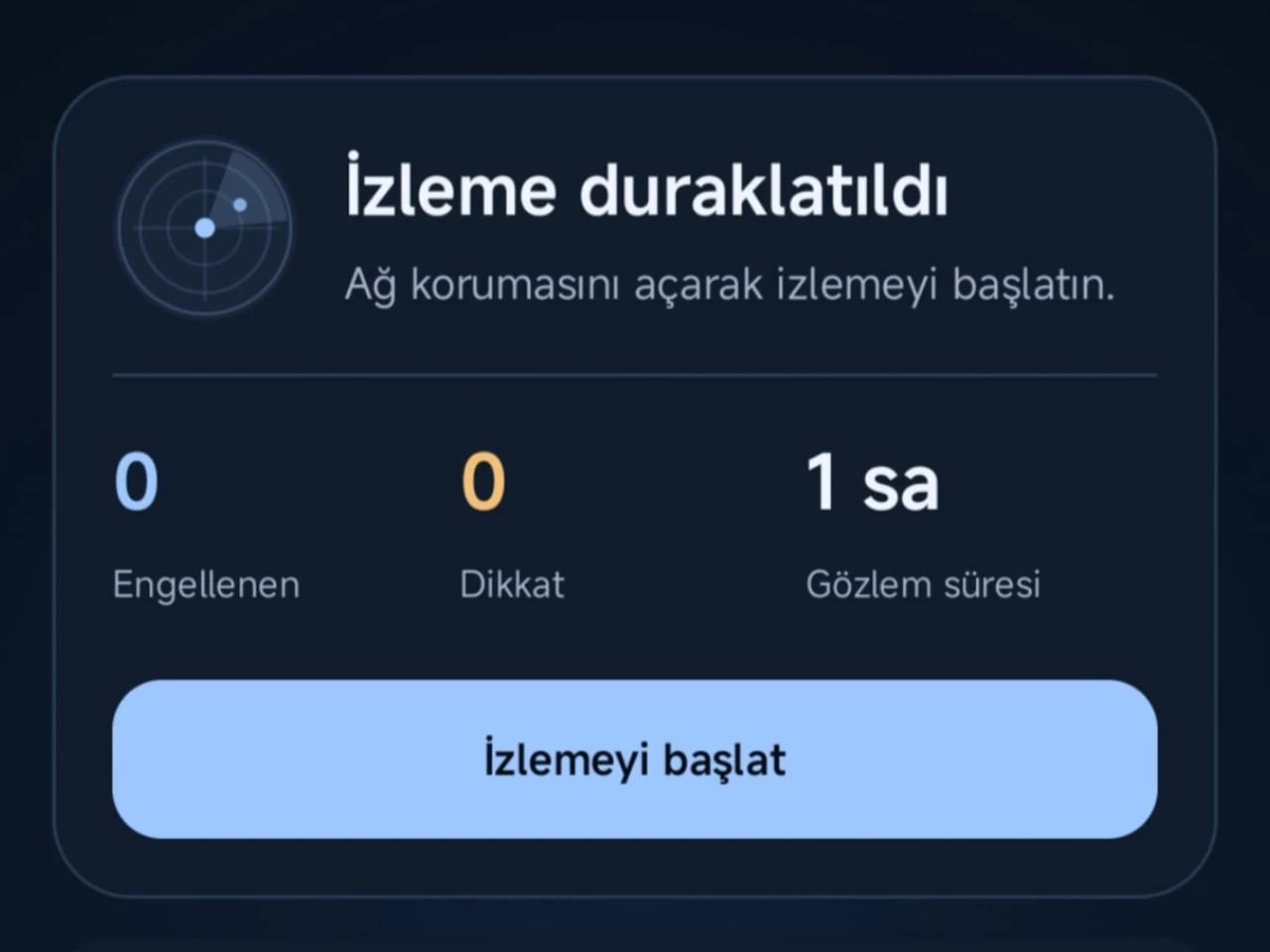 Antivix uygulama hareketleri izleme ve geçmiş özeti